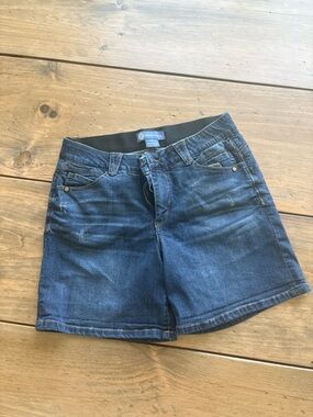 Democracy Dark Blue Denim Shorts with Stretch Waistband